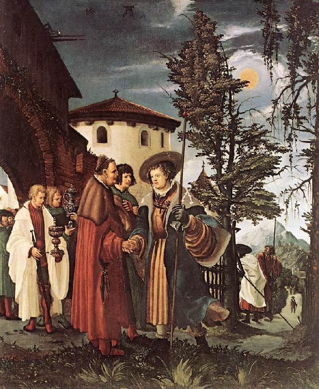 ALTDORFER, Albrecht St Florian Taking Leave of the Monastery France oil painting art